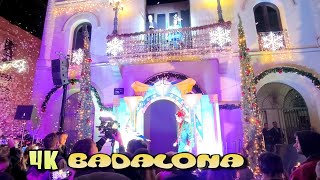 Badalona Fiesta del Encendido de las Luces de Navidad 2024 Barcelona 4K [upl. by Sinnard998]