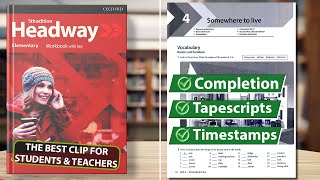 New Headway Elementary 5th Edition  Unit 4 Somewhere to Live  Workbook [upl. by Eimilb]