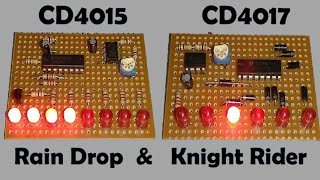 CD4017 CD4015 LED Chaser Circuit [upl. by Ynaffik]