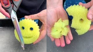 Cutting up the Scrub Daddy into Cubes to use as Charms [upl. by Idroj]