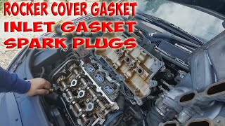 MONDEO ST220 NEW INLET GASKET  SPARK PLUGS AND ROCKER COVER GASKET [upl. by Vilhelmina131]