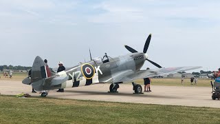 Supermarine Spitfire Mk IX Startup at Airventure 2024 [upl. by Aianat]