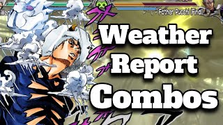 Weather Report Combos Day 1  JoJos Bizarre Adventure All Star Battle R NEW DLC [upl. by Michaeu791]