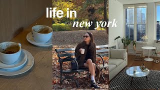 LIFE IN NEW YORK  staycation in the city fall vibes packing for my trip [upl. by Idorb]