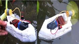 Thermocol RC boatHow to make water boat at home shortvideo experiment [upl. by Rossi593]