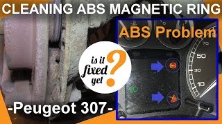 CLEANING ABS Sensor MAGNETIC RING  Peugeot 307 in 10 minutes [upl. by Asilehs1]