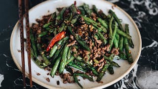 How to Make Sichuan Dry Fried Green Beans Recipe 干煸四季豆 [upl. by Miller]