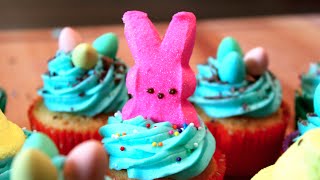 EASTER CUPCAKES Bird Nests and Bunnies [upl. by Narmis283]