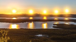 Kiruna in Swedish Lapland  the Aurora borealis and midnight sun [upl. by Harvard]