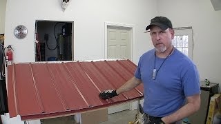 How to Build a Pole Barn Pt 7  Metal Roofing [upl. by Trevlac]