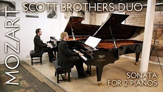 MOZART  SONATA FOR 2 PIANOS i Allegro con spirito SCOTT BROTHERS DUO [upl. by Rehptosirhc]