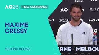 Maxime Cressy Press Conference  Australian Open 2023 Second Round [upl. by Auoz]