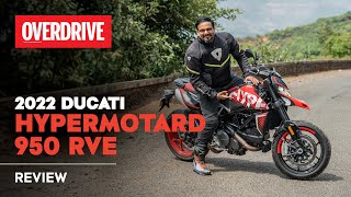 2022 Ducati Hypermotard 950 RVE review  drug for your midlife crisis  OVERDRIVE [upl. by Mailand]