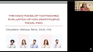 Webinar  A Practical Approach to Evaluation of NonOdontogenic Facial Pain by Dr Chizobam Idahosa [upl. by Inajna]