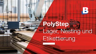 PolyStep  Flächenlager Nesting und Etikettierung  Becker Automatisierungssysteme [upl. by Aryl410]