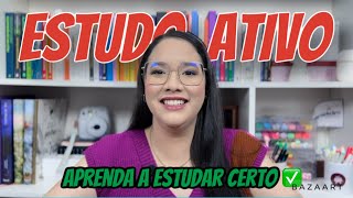 ESTUDO ATIVO O QUE É POR QUE É IMPORTANTE COMO FAZER  GUIA DEFINITIVO NOS ESTUDOS PARA CONCURSO [upl. by Philipines]