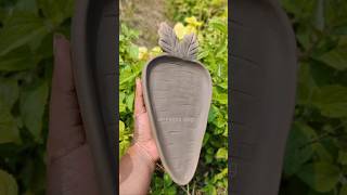 আজ মাটির গাজর প্লেট বানালাম 🥕art clay carrot pottery shorts [upl. by Oeflein]