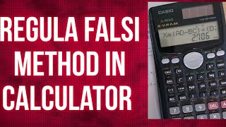 Regula falsi method in calculator [upl. by Troc]