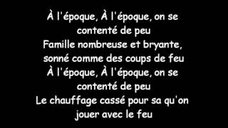 La Fouine  A Lépoque  parole [upl. by Emlen609]