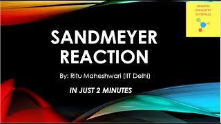 Sandmeyer Reaction Mechanism [upl. by Hgielime149]