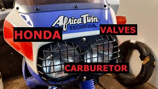 Honda Africa Twin XRV650 repair  petcock  carburetor  valves  benzincsap  szelepek  karburátor [upl. by Jacquet]