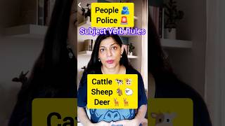 Learn the Subject Verb Rule of Collective Nouns Police People Sheep Cattle Deer ytshortsindia [upl. by Compton77]