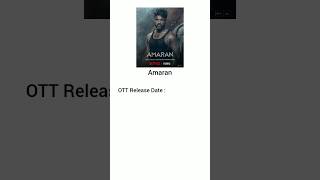 Amaran OTT Release Date movie foreignlanguage trending asmr shortsfeed shortsfeed CCU324 [upl. by Aeslek947]