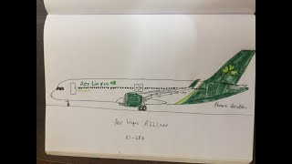 Drawing an Aer Lingus A321neo  EILRA [upl. by Anej]