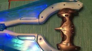 Mattel HALO Covenant Energy Sword Review find it at GameStop [upl. by Anneirda]