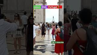 Lisbon Portugal street walk I Lisbon Street walk I Portugal street walk short shortsviralvideo [upl. by Anaerol]