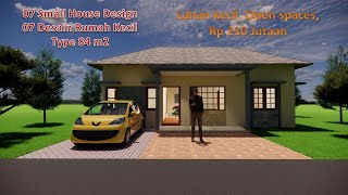 07 Animasi 3D Desain Rumah Kecil Tipe 84 Arsitektur Modern Minimalis Totok Java Desain [upl. by Kerby]