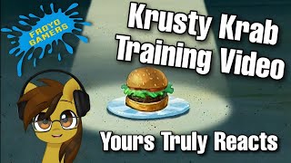 Yours Truly Reacts  Krusty Krab Training Video Live Action Remake [upl. by Draned]