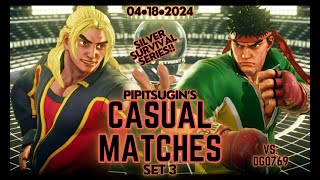 SFVPipitsugins Ranked Matches Set 3 vs Ryu 04•18•2024 Silver Survival Series [upl. by Assin]