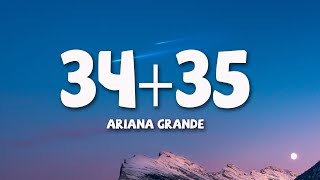 Ariana Grande  3435 Lyrics [upl. by Raimundo255]