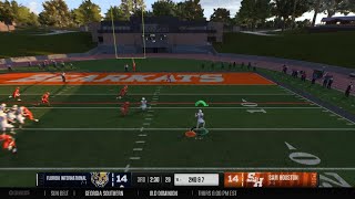 Jenkins uses the unusual run formation to march upfield for a quick TD drive  Sam Houston [upl. by Novel898]