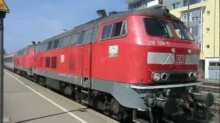 218 476 und 218 326 werden vor IC gestartet Friedrichshafen Stadt [upl. by Shep325]