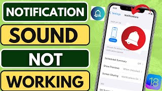 How to fix notification sounds not working on iPhone after ios 18 [upl. by Corson588]