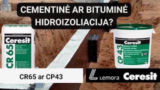 Cementinė hidroizoliacija CERESIT CR65 ir bituminė vieno komponento hidroizoliacija CERESIT CP43 [upl. by Nhtanhoj]