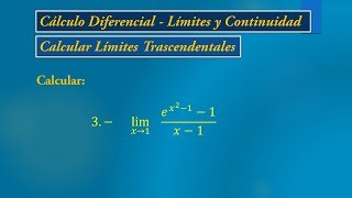 Limites Trascendentales  Ejemplo 3 [upl. by Oam]