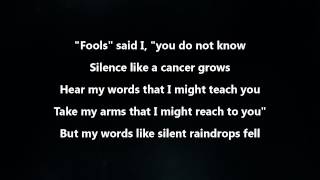 Disturbed  The Sound Of Silence Lyrics Video [upl. by Anhpad609]