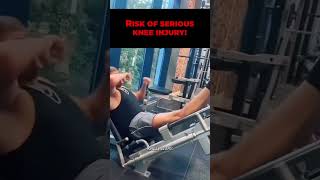 Avoid locking out your knees ABRUPTY on the leg press it can lead to serious knee injury legpres [upl. by Nahtahoj]