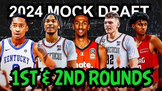 OFFICIAL 2024 NBA Mock Draft 60 FULL 1ST amp 2ND ROUNDS  PICKS 158 [upl. by Eelarat]