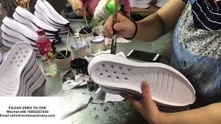 EVA PVC TPR Shoe Sole Painting Printing Inks Coloring Brush Shoe Factory [upl. by Sloan]