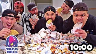 100 TACOS IN 10 MIN CHALLENGE EXTREME TACO BELL CHALLENGE [upl. by Jecho]