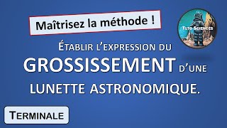 18 Etablir le grossissement dune lunette astronomique [upl. by Greyson798]