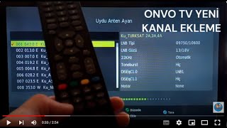 onvo tv tek frekans yeni kanal ekleme 📺 [upl. by Neerac]