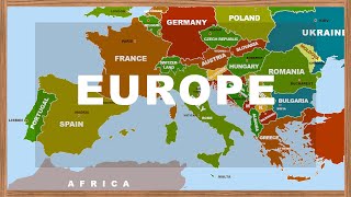 European Map Countries Capitals and National Flags with Photos Learn Geography 01 [upl. by Giddings]