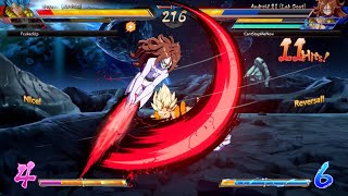 DBFZ Android 21 Lab Coat level 7 Saucy ToD Triple Super [upl. by Aubreir]