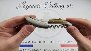 Laguiole Sommelier Corkscrew Pistachio Wood  Laguiole UK [upl. by Narual]