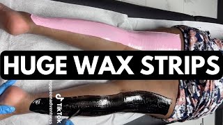 Only hard wax that can do this  Huge Wax Strips [upl. by Tiffanle248]